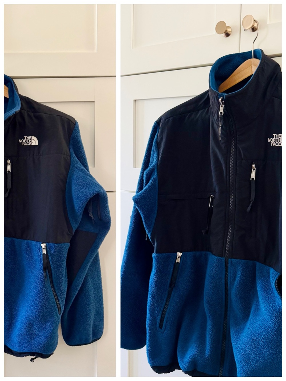 The North Face Classic Denali Fleece Jacket, Full Zip sz. M (Blue / Black) - Picture 8 of 17